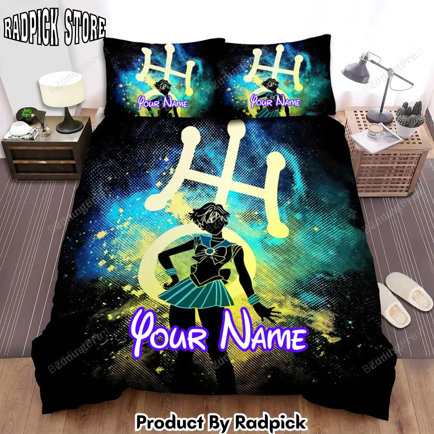 Radpick anime art uranus bed sheets duvet cover personalized name bedding sets rp3278766
